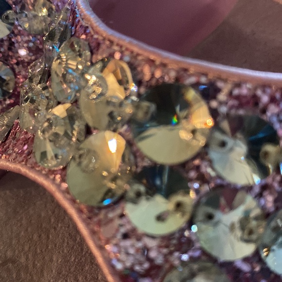 Pink glitter and rhinestone Pleaser mules - Picture 10 of 12